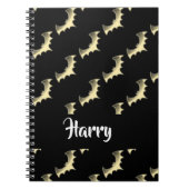 Goldschläger auf schwarz notizblock (Vorderseite)