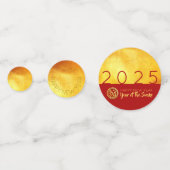 Goldschlange Paperschnitt 2025 Goldenes Party Conf Konfetti (Rückseiten)