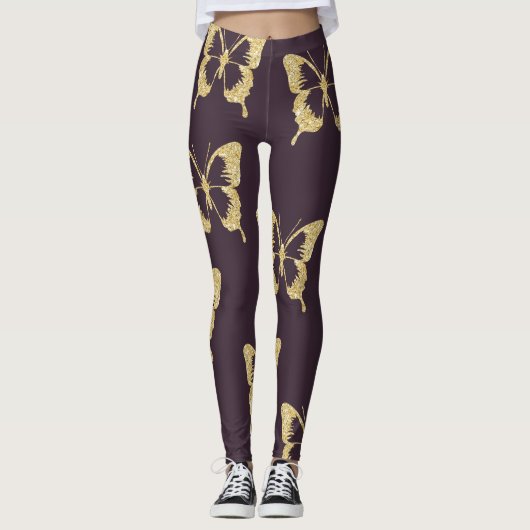 Goldschmetter Leggings (Vorderseite)