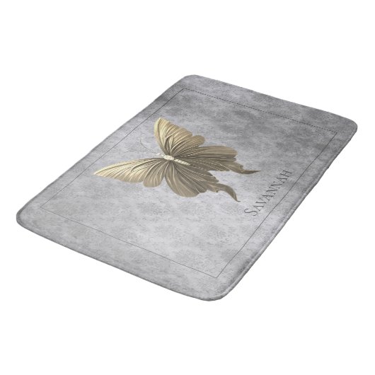 Goldschmetterling Badematte (Schrägansicht)