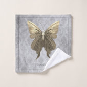 Goldschmetterling Badhandtuch Set (Waschlappen)