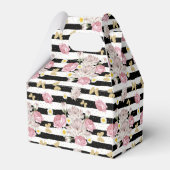 Goldschmetterling, Blume, Happy Birthday Foto Geschenkschachtel (Rückseite)