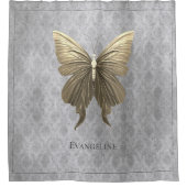 Goldschmetterling Duschvorhang (Vorderseite)