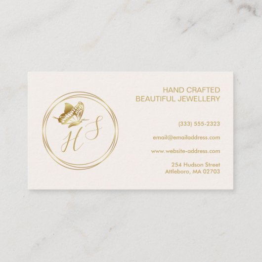 Goldschmetterling-Frauenlogo Visitenkarte (Rückseite)