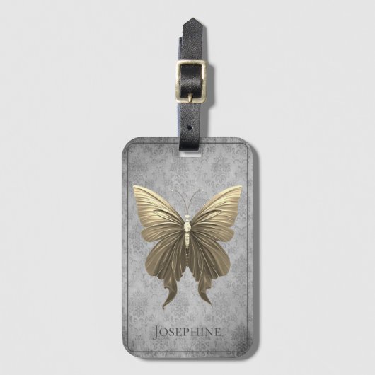 Goldschmetterling Gepäckanhänger (Vorderseite Vertikal)