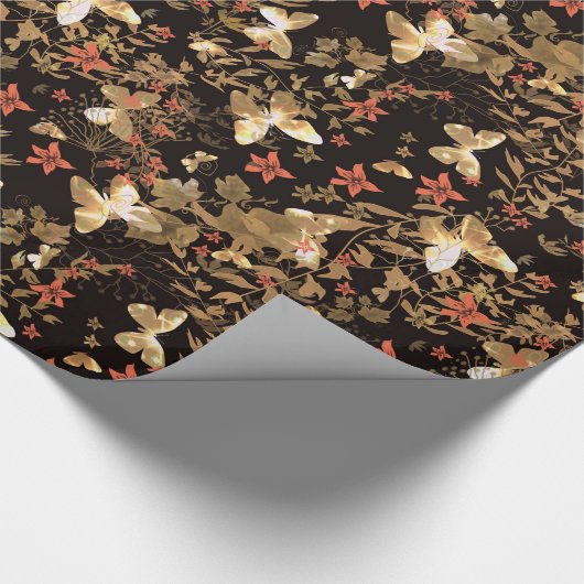 Goldschmetterling Geschenkpapier (Ecke)