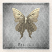 Goldschmetterling Glasuntersetzer (Vorderseite)