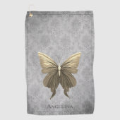 Goldschmetterling Golfhandtuch (Vorderseite)
