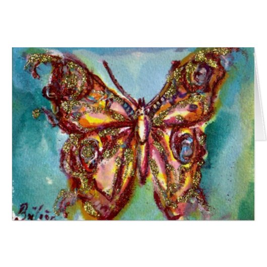 GOLDSCHMETTERLING IN BLAU (Vorderseite (Horizontal))