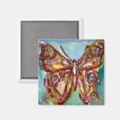GOLDSCHMETTERLING IN BLAU MAGNET (Vorderseite/Rückseite)