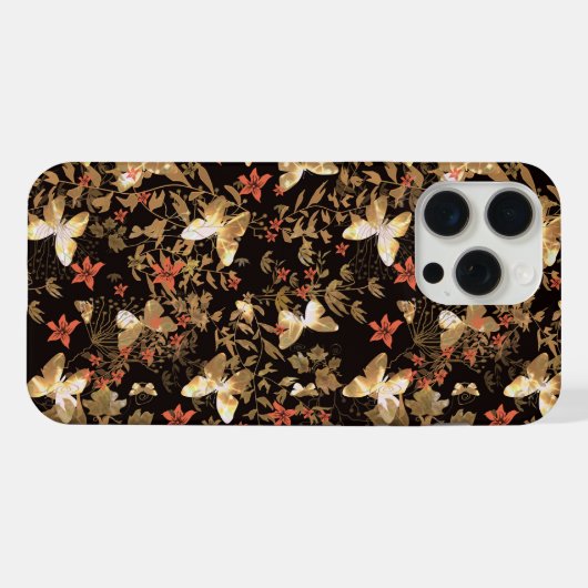 Goldschmetterling iPhone Hülle (Rückseite (Horizontal))