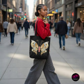 Goldschmetterling mit Edelsteinen Tasche