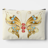 Goldschmetterling mit Edelsteinen Zubehörtasche (Vorderseite)