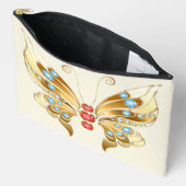 Goldschmetterling mit Edelsteinen Zubehörtasche (Offen)