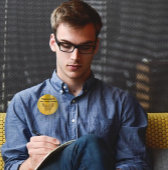 Goldschmetterling-Multipler Sklerose Button