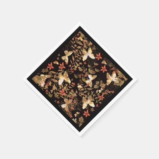 Goldschmetterling Serviette (Ecke)