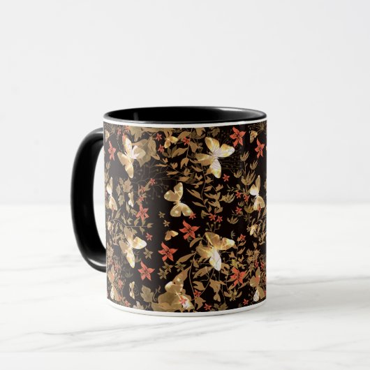 Goldschmetterling Tasse (Vorderseite Links)