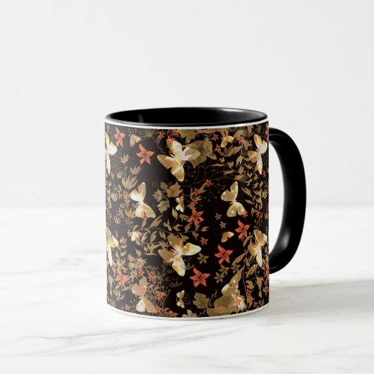 Goldschmetterling Tasse (VorderseiteRechts)