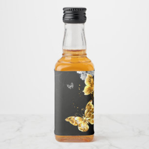 Goldschmetterlinge Alkoholflaschenetikett
