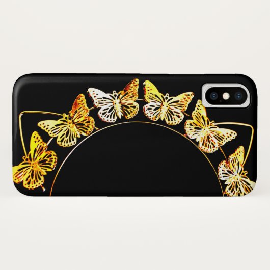 Goldschmetterlinge Case-Mate iPhone Hülle (Rückseite (Horizontal))