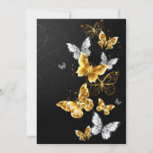 Goldschmetterlinge Einladung (Vorderseite)