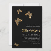 Goldschmetterlinge Einladung (Vorderseite)