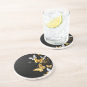 Goldschmetterlinge Getränkeuntersetzer (Seite)