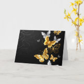 Goldschmetterlinge Karte (Gelbe Blume)