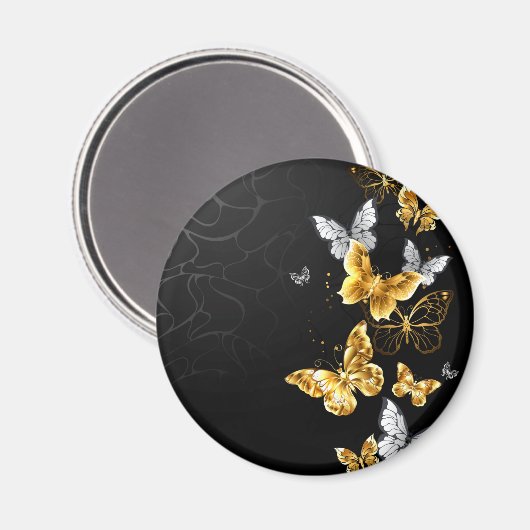 Goldschmetterlinge Magnet (Vorderseite/Rückseite)