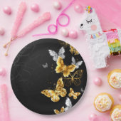 Goldschmetterlinge Pappteller (Party)