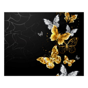 Goldschmetterlinge Poster