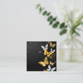 Goldschmetterlinge Quadratische Visitenkarte (Stehend Vorderseite)