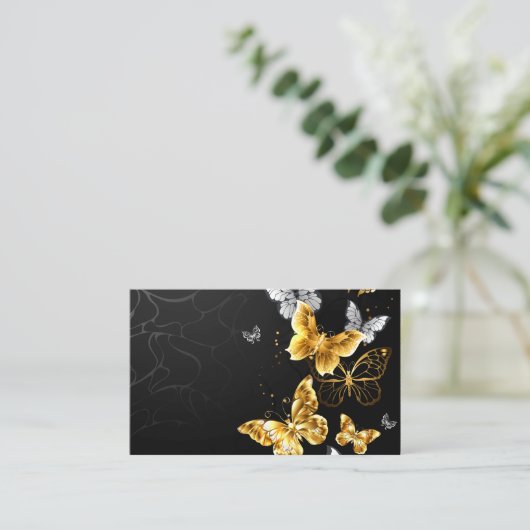 Goldschmetterlinge Visitenkarte (Stehend Vorderseite)