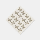 Goldschmetterlingsmuster Serviette (Ecke)