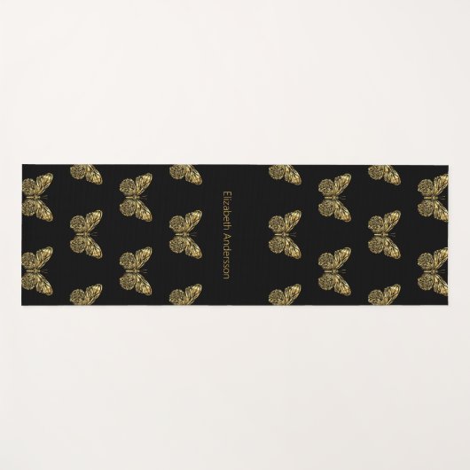 Goldschmetterlingsname Yogamatte (Vorderseite (Horizontal))