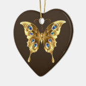 Goldschmetterlingsornament Keramik Ornament (Links)