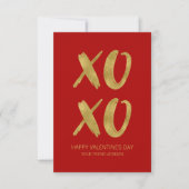 Goldschmied XOXO Klasse Valentine Karte (Vorderseite)