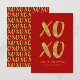 Goldschmied XOXO Klasse Valentine Karte