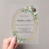 Goldschmiedegrün mattiertes Party Acryleinladungen (Insitu (Handheld))