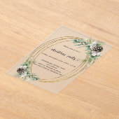 Goldschmiedegrün mattiertes Party Acryleinladungen (Ablage )