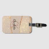 Goldschmiedekunstmörtel in Beige Gepäckanhänger (Vorderseite (Horizontal))