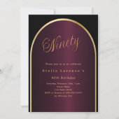 Goldschmiedeluxus 90. Geburtstag Einladung (Vorderseite)