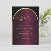 Goldschmiedeluxus 90. Geburtstag Einladung (Stehend Vorderseite)