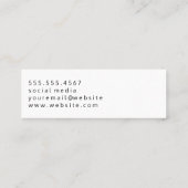 Goldschmiedemuster für nahtlose Blume Mini Visitenkarte (Rückseite)