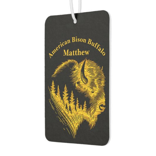 Goldschmiedeportrait mit Wald-Silhouette Autolufterfrischer (Links)