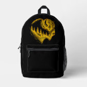 Goldschmiedeportrait mit Wald-Silhouette Bedruckter Rucksack (Vorderseite)