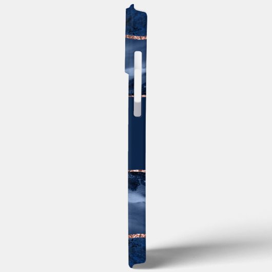 Goldschmiedeskript der Blauen Rose Case-Mate iPhone Hülle (Rückseite / Links)