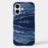 Goldschmiedeskript der Blauen Rose Case-Mate iPhone Hülle (Rückseite)