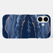 Goldschmiedeskript der Blauen Rose Case-Mate iPhone Hülle (Rückseite (Horizontal))