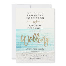 Goldschmiedettipografie Beach Foto Hochzeit